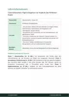 Vorschau - Stundenentwürfe - Biologie: Wirbeltiere - Vögel und Säugetiere - Klasse 5/6 - Seite 1