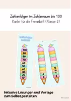 Vorschau - Spiele - Zahlenfolgen im Zahlenraum bis 100 - Freiarbeit Klasse 2 - Deckblatt