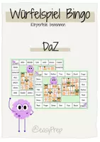 Vorschau - Stationenlernen - Bingo - Körperteile bennenen - DaZ (2fach diff.) - Deckblatt