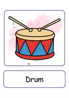 Vorschau - Mal- und Bastelvorlagen - XXL Picture-word cards: Musikinstrumente / musical instruments - Englische XXL Bildkarten & Lesekarten - Seite 2