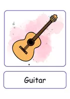 Vorschau - Mal- und Bastelvorlagen - XXL Picture-word cards: Musikinstrumente / musical instruments - Englische XXL Bildkarten & Lesekarten - Seite 3