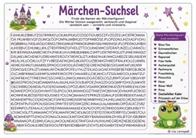 Vorschau - Mal- und Bastelvorlagen - Märchensuchsel (schwierig) finde die 15 Märchenfiguren - Seite 2