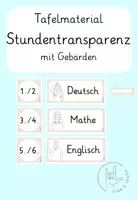 Vorschau - Präsentationen/Tafelbilder - Tafelmaterial Stundentransparenz - Gebärdensprache - Deckblatt