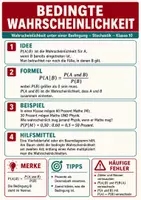 Vorschau - Poster - Bedingte Wahrscheinlichkeit - Spickzettel & Übersicht Mathematik - Deckblatt