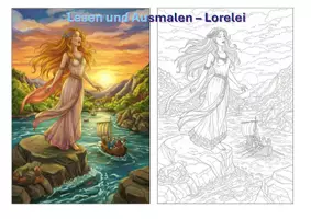 Vorschau - Mal- und Bastelvorlagen - Sagen & Legenden: Sparpaket (Lesen & Ausmalen) - Seite 1