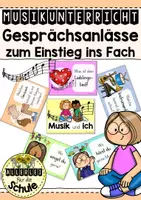 Vorschau - Poster - Musikunterricht: Gesprächsanlässe zum Einstieg im Sitzkreis - Deckblatt