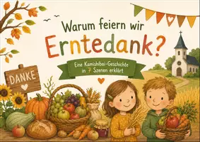Vorschau - Bildkarten - Kamishibai Erntedank – Warum feiern wir Erntedank? | Geschichte in 7 Szenen für Kindergarten & Vorschule - Deckblatt