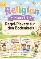 Vorschau - Mal- und Bastelvorlagen - Religion | Regelplakate für Stuhlkreis / Bodenkreis | Kennenlernen | Schulanfang | Klasse 1-4 - Deckblatt