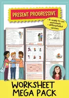 Vorschau - Arbeitsblätter - Present Progressive Englisch – Mega Übungspaket Klasse 5/6 (differenziert) - Deckblatt