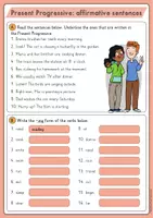 Vorschau - Arbeitsblätter - Present Progressive Englisch – Mega Übungspaket Klasse 5/6 (differenziert) - Seite 2