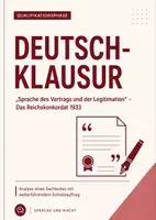 Vorschau - Arbeitsblätter - Deutsch-Klausur Q2: Reichskonkordat 1933 – Sprache des Vertrags und der Legitimation - Deckblatt