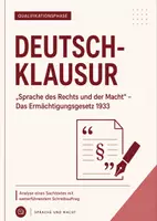 Vorschau - Arbeitsblätter - Deutsch-Klausur Q2: Ermächtigungsgesetz 1933 – Sprache des Rechts und der Macht - Deckblatt