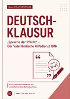 Vorschau - Arbeitsblätter - Deutsch-Klausur Q1: Vaterländischer Hilfsdienst – Sprache der Pflicht und Mobilisierung - Deckblatt