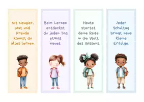 Vorschau - Anderer Materialtyp - Einschulung - Lesezeichen - Willkommensgruß für die 1. Klasse. Schulanfang Geschenk. Willkommensgruß zur Einschulung. - Seite 2
