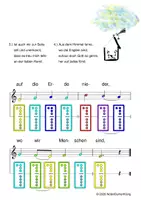 Vorschau - Arbeitsblätter - (A) Alle Jahre Wieder - Singen, Glockenspiel, Blockflöte / Kinderlieder - Spielend leichter Einstieg für Anfänger / Bunte Noten Rainbow A - Seite 1