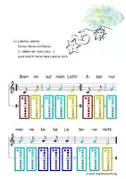 Vorschau - Arbeitsblätter - (A) 4 Kinderlieder für Herbst und Winter - Laterne, Laterne / Alle Jahre wieder / Schneeflöckchen, Weißröckchen / Es regnet - Singen, Glockenspiel, Blockflöte - Spielend leichter Einstieg für Anfänger / Bunte Noten Rainbow A - Seite 2