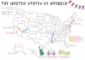 Vorschau - Arbeitsblätter - US Geography - Seite 1