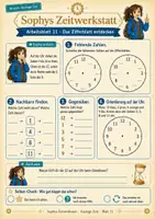 Vorschau - Arbeitsblätter - Sophys Zeitwerkstatt – Analoge Uhr verstehen | 10 Arbeitsblätter - Seite 1