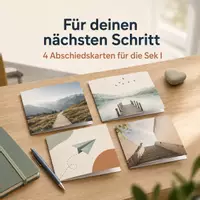 Vorschau - Mal- und Bastelvorlagen - Für deinen nächsten Schritt – 4 Abschiedskarten - Deckblatt