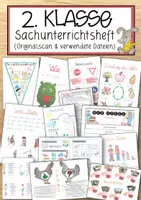 Vorschau - Anderer Materialtyp - 2. Klasse Sachunterrichtsheft (Originalscan & verwendete Dateien) - Deckblatt