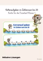 Vorschau - Spiele - Materialpaket Kettenaufgaben I Freiarbeit Mathe - Deckblatt