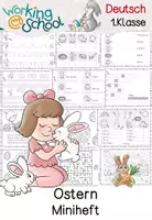 Vorschau - Arbeitsblätter - Ostern | Deutsch Osterheft | Miniheft | Freiarbeit | Klasse 1 - Seite 1
