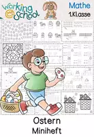 Vorschau - Arbeitsblätter - Ostern | Mathe Klasse 1 | Zahlenraum 20 | Addition & Subtraktion | Miniheft - Deckblatt