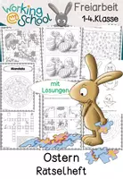 Vorschau - Arbeitsblätter - Ostern | Rätsel | Knobelaufgaben | Freiarbeit | Arbeitsblätter | Klasse 1-4 - Deckblatt