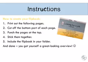 Vorschau - Mal- und Bastelvorlagen - Flipbook: Looking for a job - A checklist (Englisch, 5. Lernjahr) - Seite 1