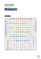 Vorschau - Arbeitsblätter - Suchsel Religionen mit Lösung - Deckblatt