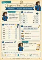Vorschau - Arbeitsblätter - Sophys Zeitwerkstatt – Digitale Uhrzeit verstehen | 10 Arbeitsblätter - Seite 3