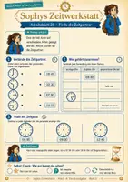 Vorschau - Arbeitsblätter - Sophys Zeitwerkstatt – Uhrzeit im Alltag anwenden | 10 Misch- und Transferarbeitsblätter - Seite 2