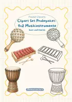 Vorschau - Bildkarten - 9x Pastell-Cliparts Set Probepaket | Musikinstrumente - Deckblatt