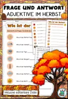 Vorschau - Arbeitsblätter - DaZ - Frage und Antwort Adjektive "Wie ist der Herbst?" DaZ / DaF / Deutsch - Deckblatt