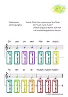 Vorschau - Arbeitsblätter - (B) Ringel, Ringel, Reihe - Singen, Glockenspiel, Blockflöte / Kinderlieder - Spielend leichter Einstieg für Anfänger / Bunte Noten Rainbow B - Seite 1