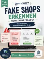 Vorschau - Stundenentwürfe - WiPo Fallbeispiel „Fake-Shops im Internet – Online-Betrug erkennen" - Deckblatt