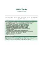 Vorschau - Unterrichtsreihen - Homo Faber (Max Frisch) – Erzähltechnik: Der unzuverlässige Ich-Erzähler, Rapport-Stil, Zeitstruktur & Anachronie | Erster Bericht vs. Nachschrift | Oberstufe Kl. 11–13 - Deckblatt