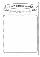 Vorschau - Arbeitsblätter - Erste Hausaufgabe – Die Schultüte - 1. Klasse - Seite 1