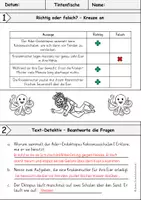 Vorschau - Arbeitsblätter - Tintenfische | Kraken Sachtext & Arbeitsblatt - Seite 3