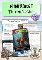 Vorschau - Arbeitsblätter - Kraken & Tintenfische - Deckblatt