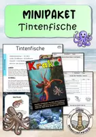 Vorschau - Arbeitsblätter - Kraken & Tintenfische - Deckblatt