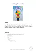 Vorschau - Mal- und Bastelvorlagen - Kunst Frühling, Regenschirm mit Wasserfarben, Grundschule - Seite 3