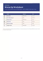 Vorschau - Arbeitsblätter - 6 English Warm-Ups - spielerische Einstiege - Klassen 5–7 - Seite 1