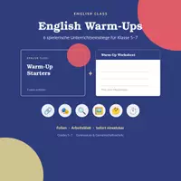 Vorschau - Arbeitsblätter - 6 English Warm-Ups - spielerische Einstiege - Klassen 5–7 - Deckblatt