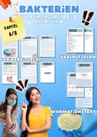 Vorschau - Stundenentwürfe - Bakterien - Aufbau, Vermehrung & Antibiotika | Unterrichtsreihe "Immunsystem & Gesundheit", Biologie 7.-8. Klasse - Deckblatt