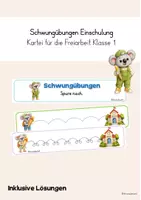 Vorschau - Bildkarten - Schwungübungen - Kartei Freiarbeit Klasse 1 - Deckblatt