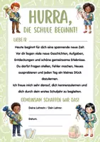 Vorschau - Anderer Materialtyp - Einschulung – Einschulungsbrief für Kinder – Persönliche Begrüßung zum ersten Schultag | Grundschule, Schulanfang, Klasse 1 - Seite 1