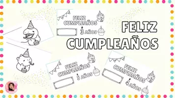 Vista previa - Manualidades / Dibujos para colorear - ¡Feliz cumpleaños! - Portada