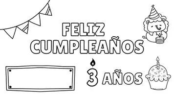 Vista previa - Manualidades / Dibujos para colorear - ¡Feliz cumpleaños! - página 1