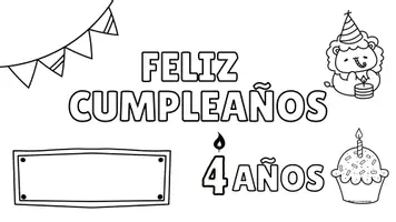 Vista previa - Manualidades / Dibujos para colorear - ¡Feliz cumpleaños! - página 2